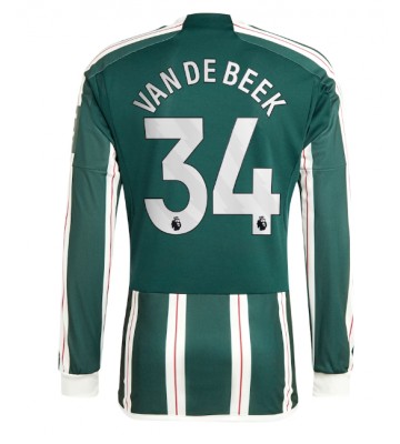 Manchester United Donny van de Beek #34 Replica Away Stadium Shirt 2023-24 Long Sleeve